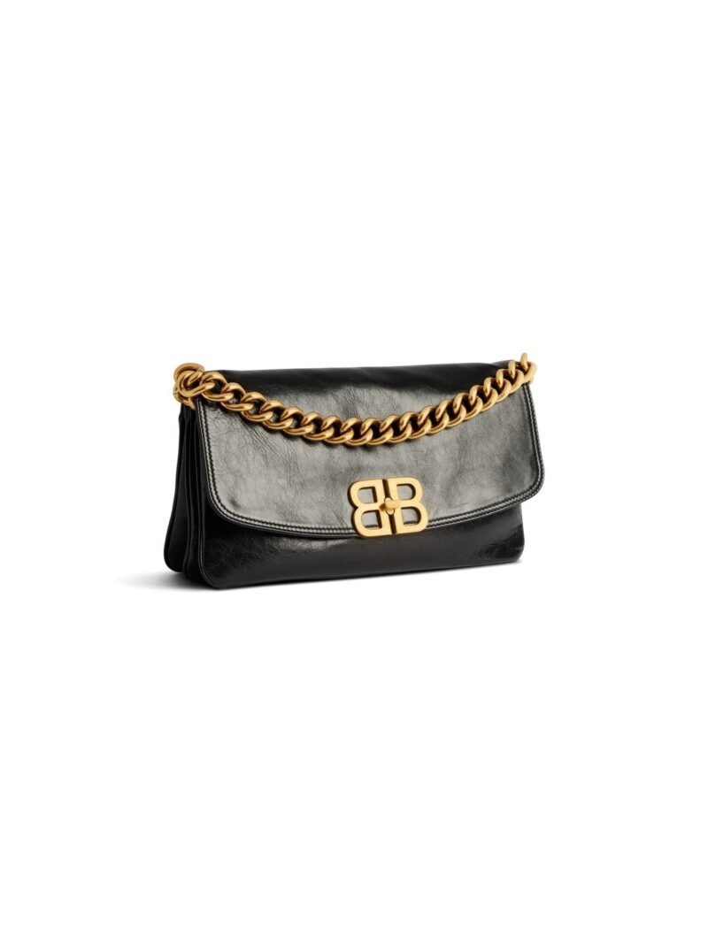 balenciaga Bb Soft Medium Flap Bag in Black (2) 7485962AAIZ1000